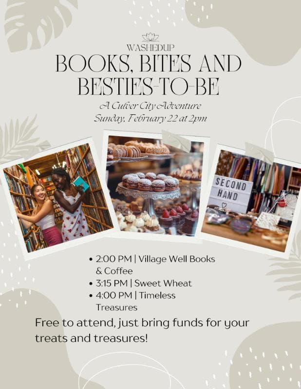 ☕ Books, Bites, & Besties-to-Be: A Culver City Social Adventure🥐