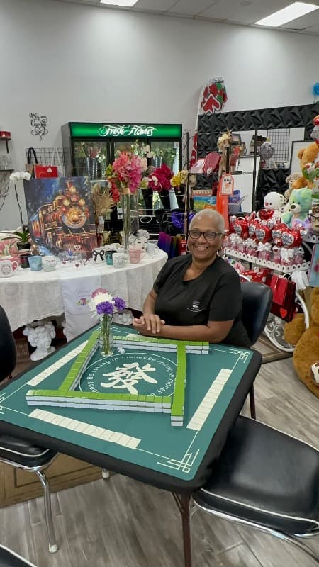 Mahjong and flower shopping
