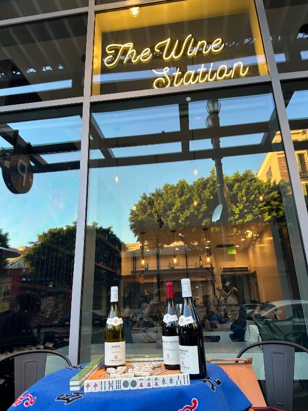 Cheers with Friends and mahjong The Wine Station DTLA